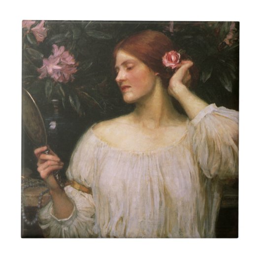 IJdelheid door John William Waterhouse Tegeltje (Voorkant)