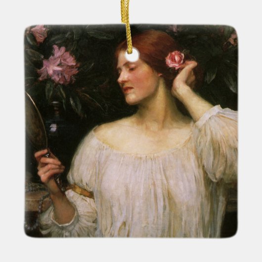 IJdelheid van John William Waterhouse Keramisch Ornament (Voorkant)
