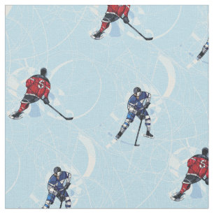 IJhockeypatroon blauw Stof