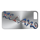 IJIJslands Vlag Kleurtypografie Silver Case-Mate iPhone Case (Achterkant (Horizontaal))