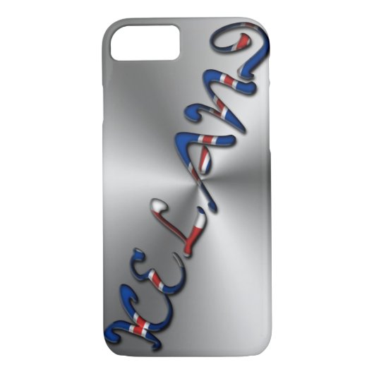 IJIJslands Vlag Kleurtypografie Silver Case-Mate iPhone Case (Achterkant)