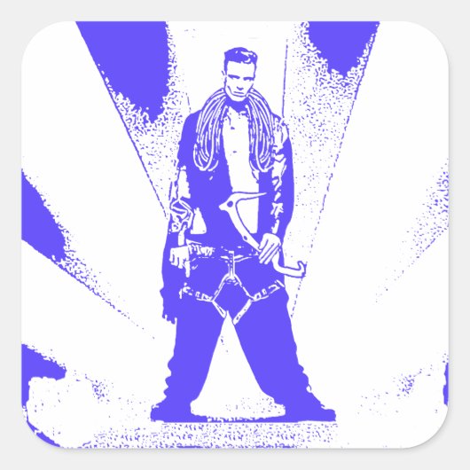 IJklimmende Baby Vierkante Sticker (Voorkant)