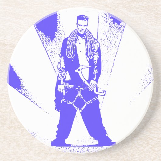 IJklimmende Baby Zandsteen Onderzetter (Voorkant)