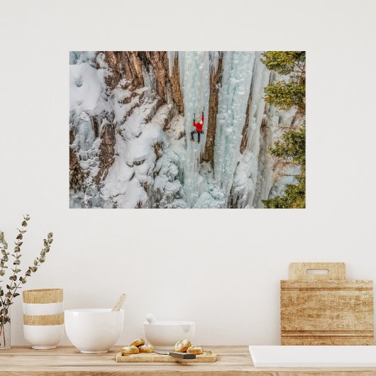 IJklimmer Ascending Cliff Poster (Keuken)