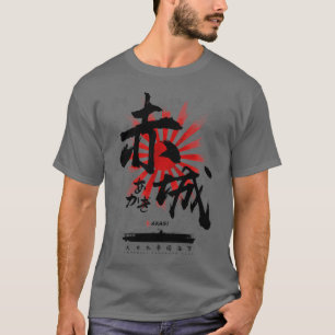 IJN Akagi Carrier Calligrafie T-shirt