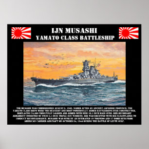 IJN Batleship Musashi Poster
