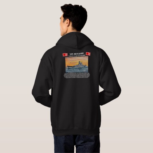IJN Battleship Musashi Hoodie (Achterkant volledig)