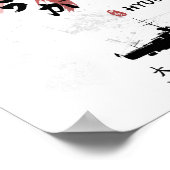 IJN Hyuga-slagkalligrafie Poster (Hoek)
