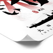 IJN Kii Batleship Calligrafie Poster (Hoek)