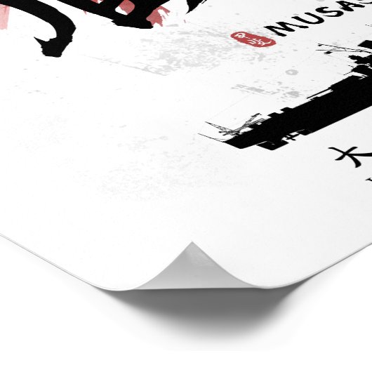 IJN Musashi Battleship Calligraphy Poster (Hoek)