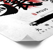 IJN Ryujo Carrier Calligrafie Poster (Hoek)