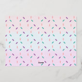 Ijs 2de verjaardag folie uitnodiging (Achterkant)