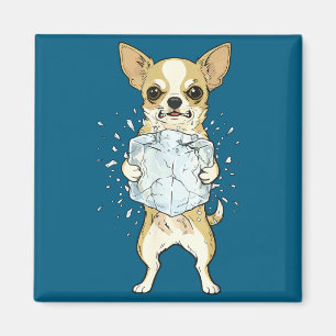Ijs afschaffen grappige chihuahua geen ijs hond me magneet
