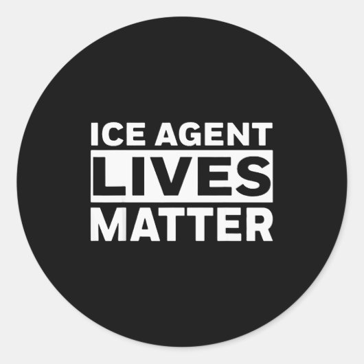 Ijs Agent Leeft  Ronde Sticker (Voorkant)