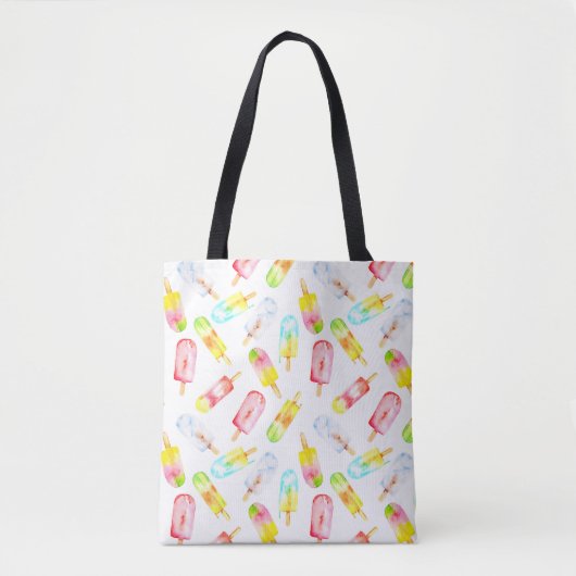 IJs aquarelpatroon. Hallo Zomer! Tote Bag (Voorkant)