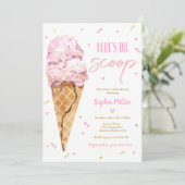 Ijs Baby Shower Hier Heb Je Het Ijs Baby Shower Kaart (Staand voorkant)