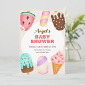 Ijs baby shower kaart (Staand voorkant)