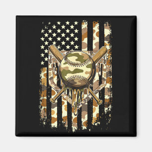 Ijs Baseball Drip voor Jongens Camo USA Vlag Magneet
