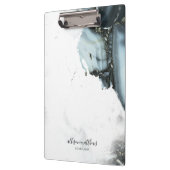 IJs Blauw Grijs Zwart Marmeren Achtergrond Klembor Klembord (Links)