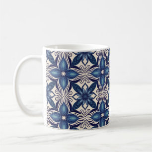 Ijs blauwe bloemen koffiemok
