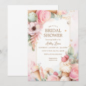 Ijs bloem ijshoorntjes kaart (Voorkant / Achterkant)