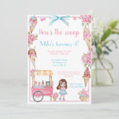 IJs & Bloemen Verjaardag Kaart (Staand voorkant)