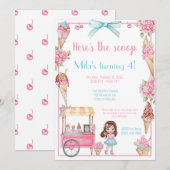 IJs & Bloemen Verjaardag Kaart (Voorkant / Achterkant)