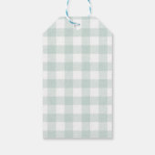 Ijs Blue Strik Verjaardagsfeestje Cadeaulabel (Achterkant)