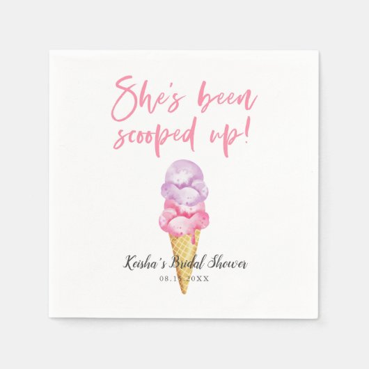 Ijs Bridal Shower Gescoord Servet (Voorkant)