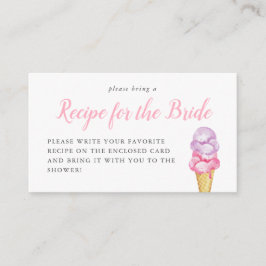 Ijs Bridal Shower Recept Verzoekkaart Informatiekaartje