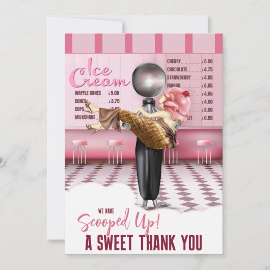 Ijs Bridal Shower Scooped Up Bedankt (Voorkant)