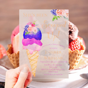 Ijs Bridal Shower Ze is geschept Acryl Uitnodigingen