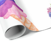 Ijs Bruiloft Feestje Ze Schept Wafelhoorntje Cadeaupapier (Rol Hoek)