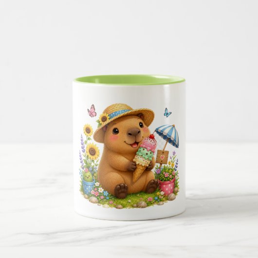 Ijs Capybara | Cute Kawaii Mok Design (Center)