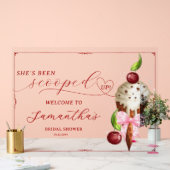 Ijs Cherry Gescoord Bruids Bruiloft Verwelkoming Acryl Bord (Huwelijk)