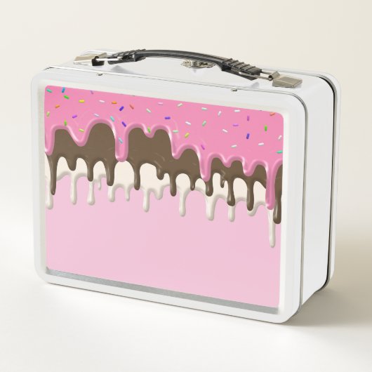 IJs crème roze frosting strooisel druppel (Achterkant)