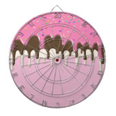 IJs crème roze frosting strooisel druppel Dartbord (Voorkant)