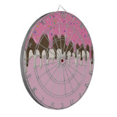 IJs crème roze frosting strooisel druppel Dartbord (Voorkant Links)