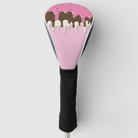 IJs crème roze frosting strooisel druppel Golfheadcover (Voorkant)