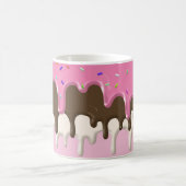 IJs crème roze frosting strooisel druppel Koffiemok (Center)