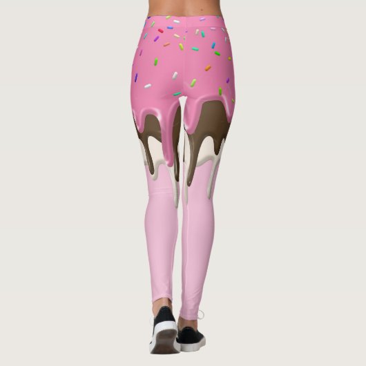 IJs crème roze frosting strooisel druppel Leggings (Achterkant)