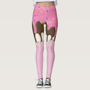 IJs crème roze frosting strooisel druppel Leggings