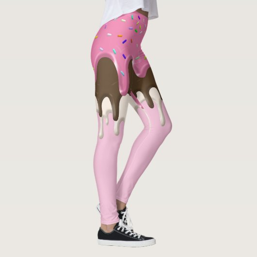 IJs crème roze frosting strooisel druppel Leggings (Rechts)