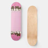 IJs crème roze frosting strooisel druppel Persoonlijk Skateboard (Voorkant)