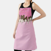 IJs crème roze frosting strooisel druppel Schort (Insitu)