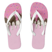 IJs crème roze frosting strooisel druppel Teenslippers (Voetbed)