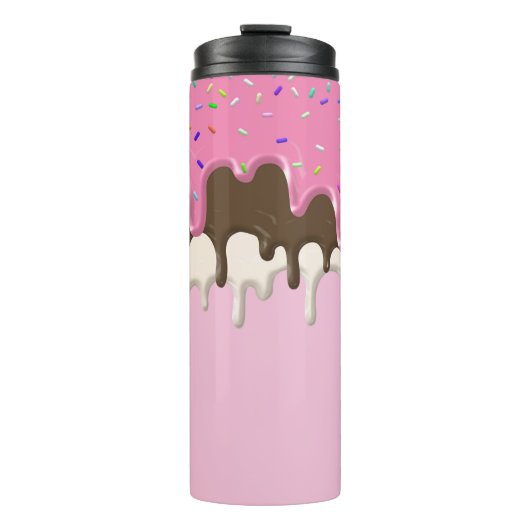 IJs crème roze frosting strooisel druppel Thermosbeker (Voorkant)