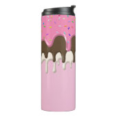 IJs crème roze frosting strooisel druppel Thermosbeker (Gedraaid links)