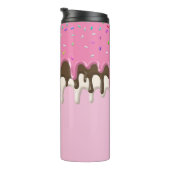 IJs crème roze frosting strooisel druppel Thermosbeker (Geroteerd rechts)
