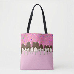 IJs crème roze frosting strooisel druppel Tote Bag